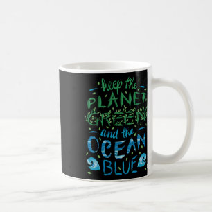 Mug Cute Save Planet Ecology Eco Bleu Océan Vert