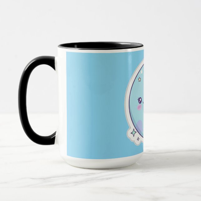 Mug Cute Sleeping Moon and Star Kawaii Baby Nursery Mu (Gauche)