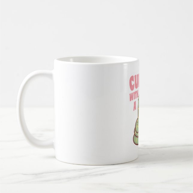 Mug Cute Snake Curl Up Avec Un Bon Livre (Gauche)