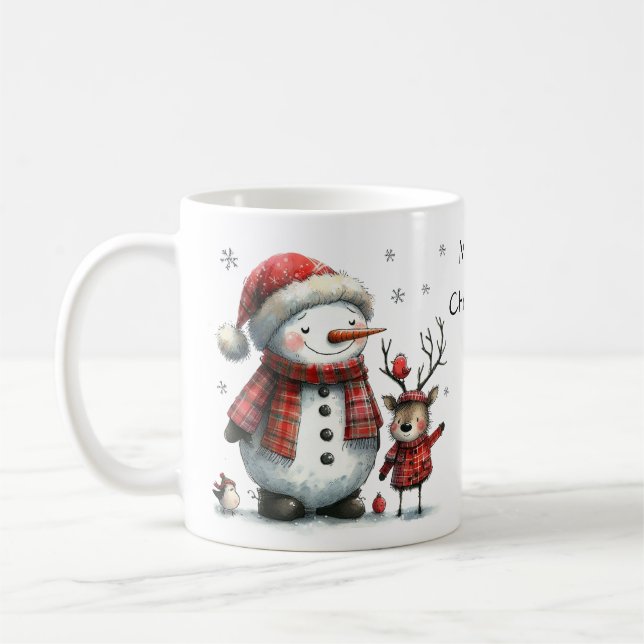 Mug Cute Snowman et Reindeer (Gauche)