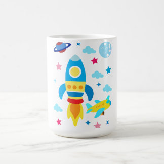 Mug Cute Spacecraft Rocket Ships Pattern