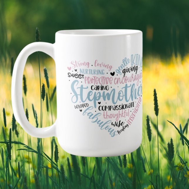 Mug Cute Stepmère mot art (Créateur téléchargé)
