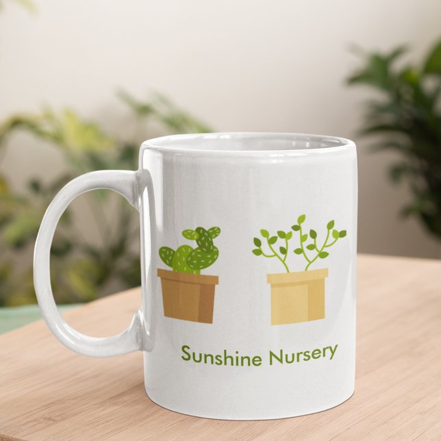 Mug Cute Succulent Plante vert personnalisé (Créateur téléchargé)
