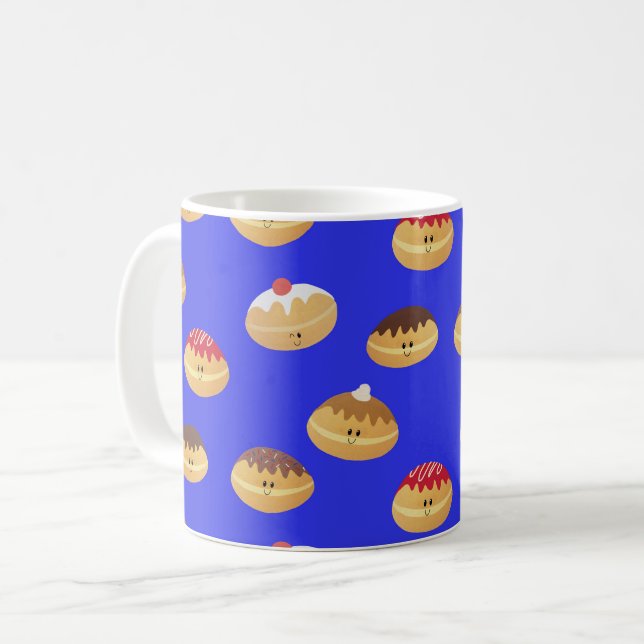 Mug Cute Sufganiyot Motif (Devant gauche)
