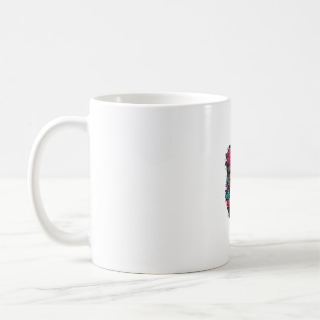 Mug Cute Sugar Crâne Chat Halloween Mexicain Jour Du (Gauche)
