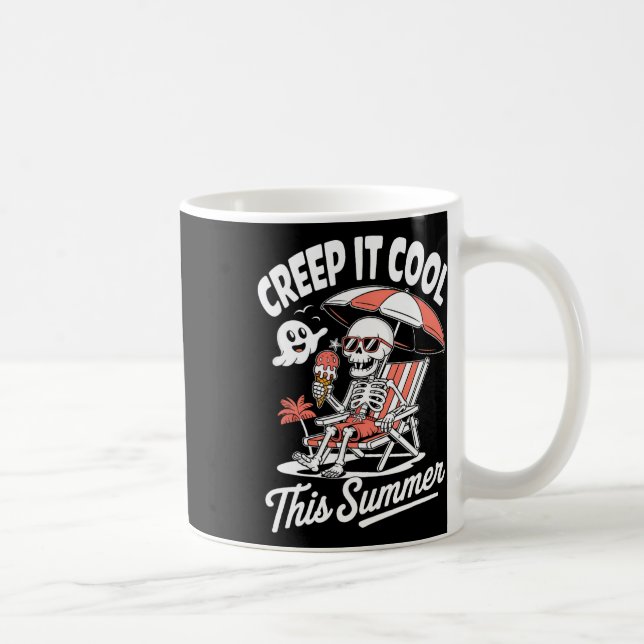 Mug Cute Summerween Ghost Funny Beach Halloween (Droite)