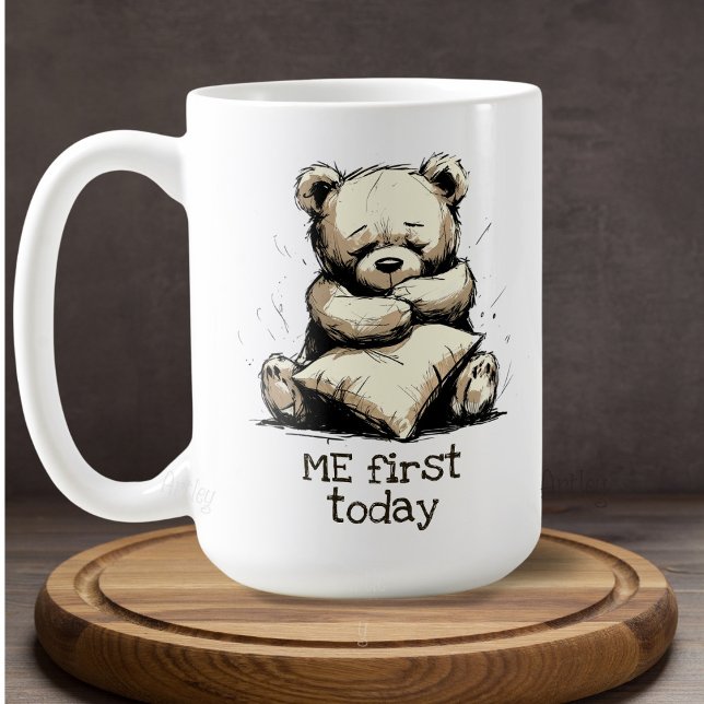 Mug Cute Teddy Bear Hug Coussin Autosoins Brown (Créateur téléchargé)