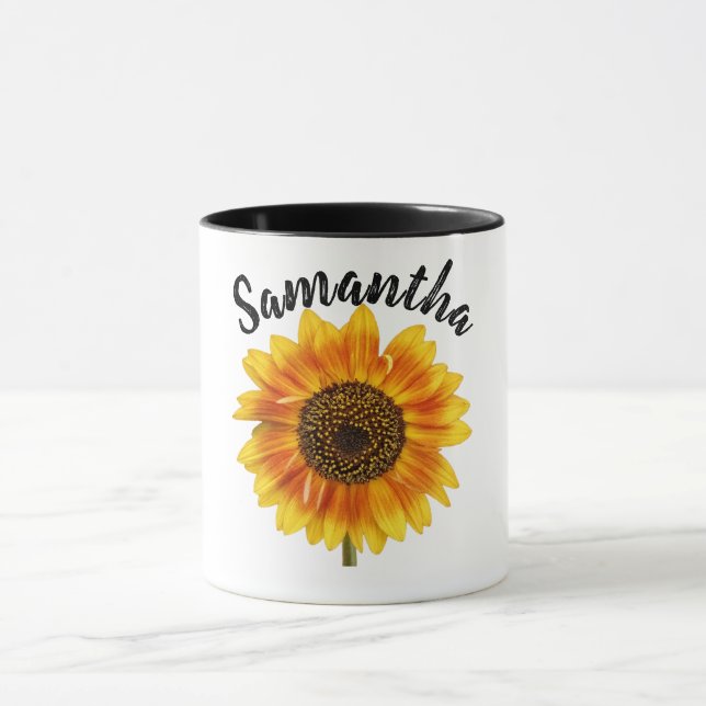 Mug Cute tournesol personnalisé (Centre)
