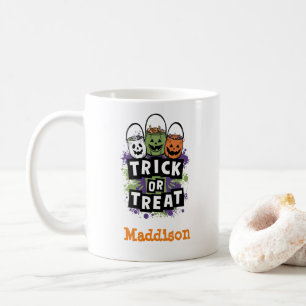 Mug Cute Trick ou Treat Candy Personnalisé