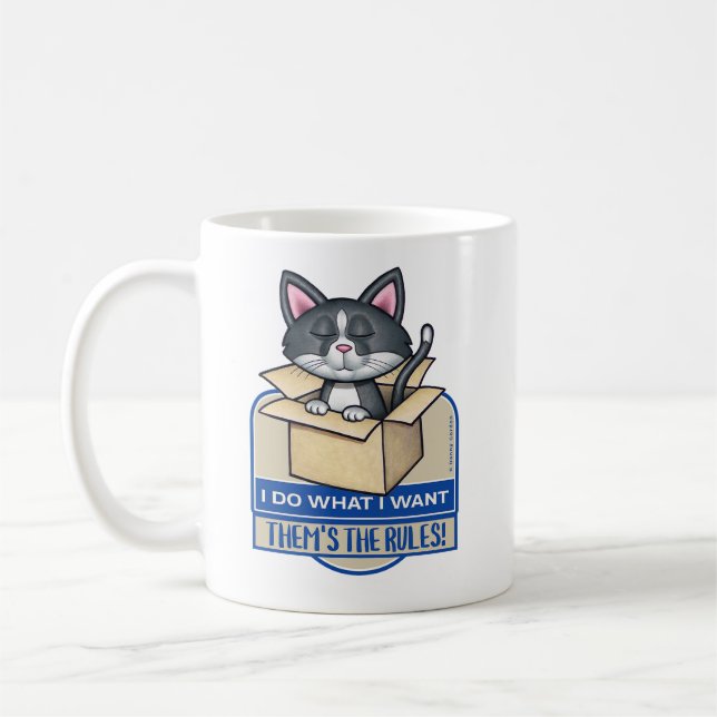 Mug Cute Tuxedo Chat Je Fais Ce Que Je Veux (Gauche)