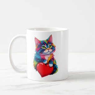 Mug Cute Tuxedo Chat Valentine's Day Amoureux des chat