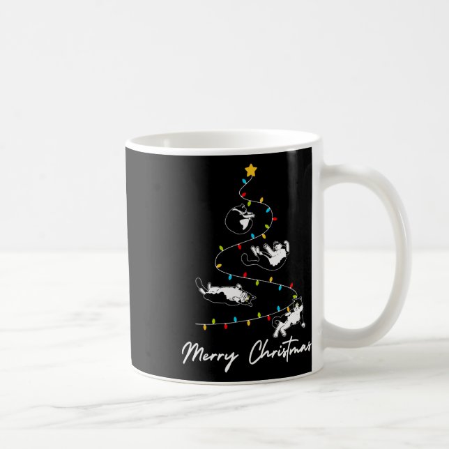 Mug Cute Tuxedo Chats Feux de Noël Propriétaire Chat L (Droite)