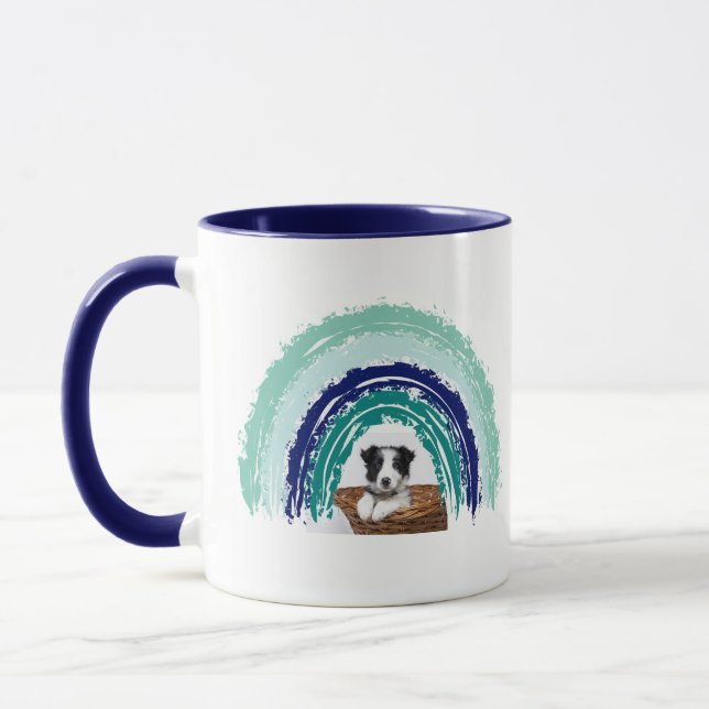 Mug Cute Under the Rainbow Pet Photo (Gauche)