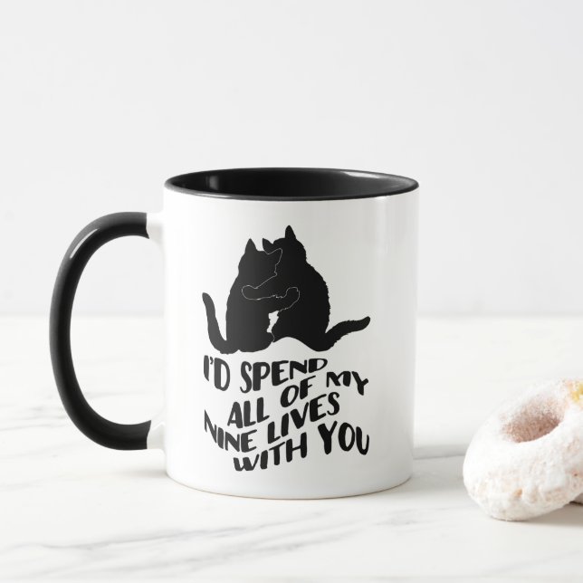 Mug Cute Valentine chatons (Avec donut)