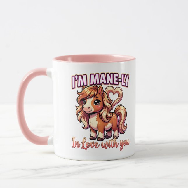 Mug Cute Valentine Horse – I’m Mane-ly in Love (Gauche)