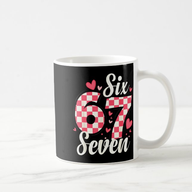 Mug Cute Valentine Six Seven Checkerboard Love Nk Hear (Droite)