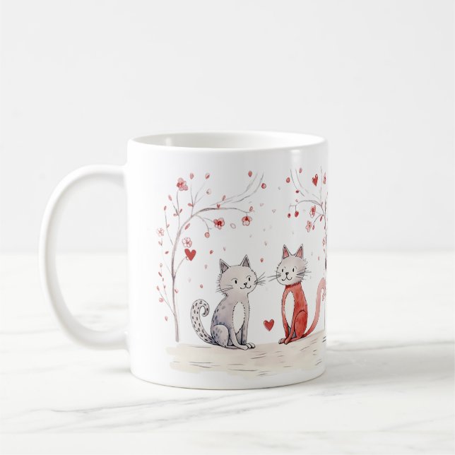 Mug Cute Valentine's Cats Vous êtes toujours la Meow d (Gauche)