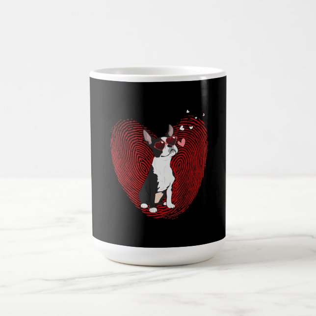 Mug Cute Valentines Day Boston Terrier Graphic Heart (Centre)