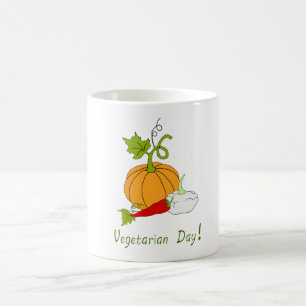 Mug Cute Végétarienne Jour Minimaliste Café Romantique