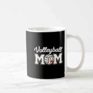 Mug Cute Volleyball Maman Empreinte de léopard Fun de 