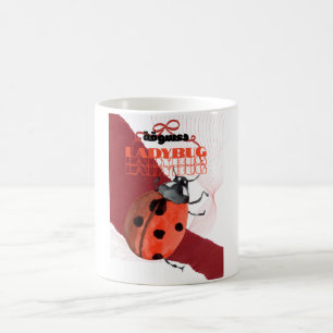 Mug Cute Watercolor Ladybug Arabic Calligraphy Sticker