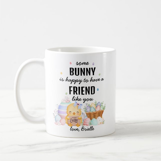 Mug Cute Watercolor Some Bunny Friendship Easter Gift (Gauche)