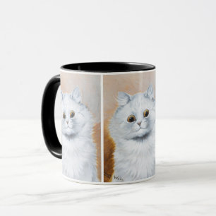 Mug Cute White Cat Peinture de Louis Wain
