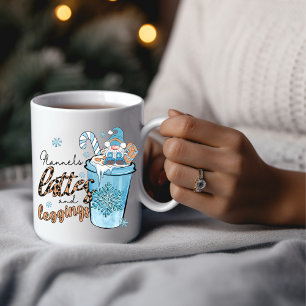 Mug Cute Winter Gnome Flannels Lattes Leggings