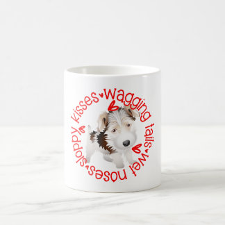 Mug Cute Wire Fox Terrier chien, baisers négligés