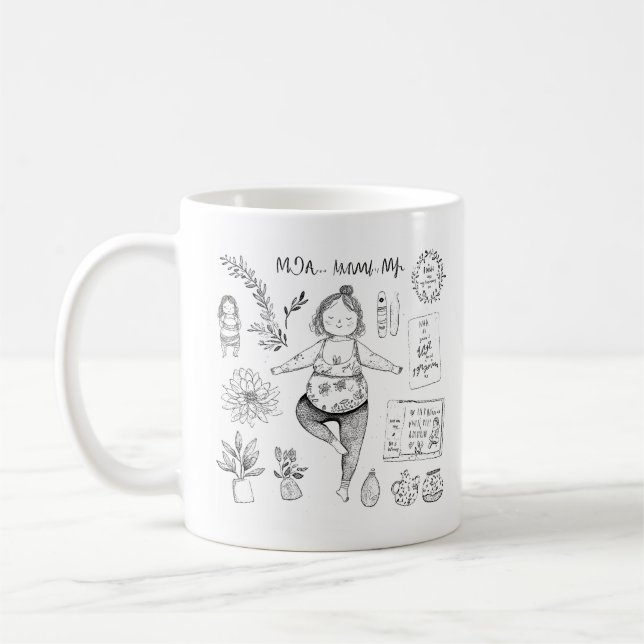 Mug Cute Yoga Maman Coloration (Gauche)