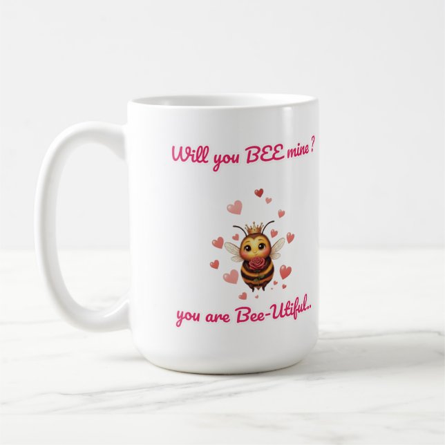 Mug Cutest will you bee mine valentine's (Gauche)