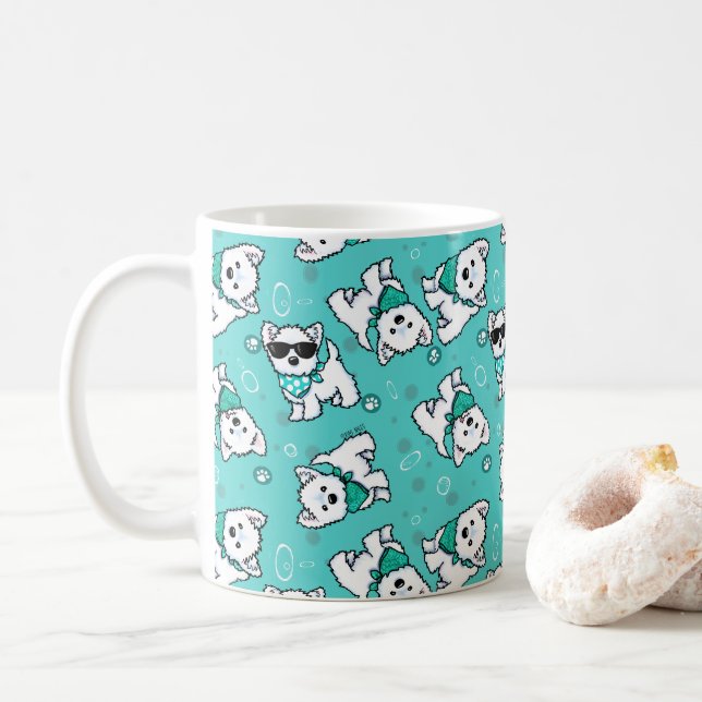 Mug Cutieface Westies (Avec donut)