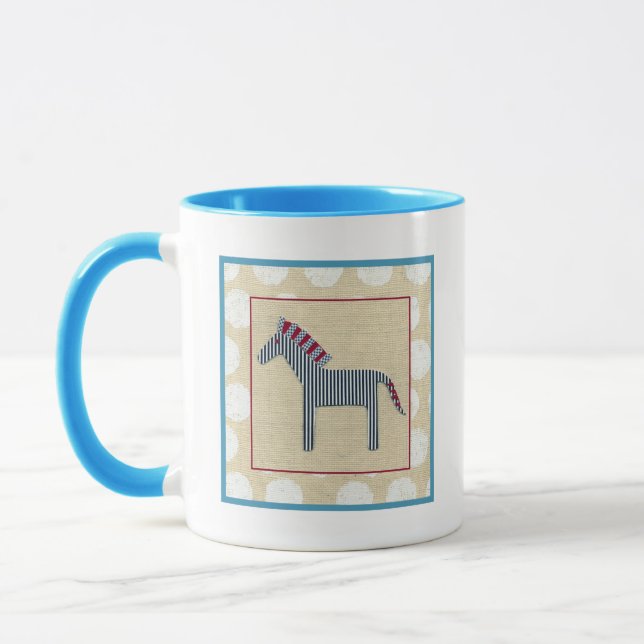 Mug Cutout Zebra sur Arrière - plan crème (Gauche)
