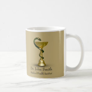 Mug Cuvette beige de serpent Médicale Hygieia Gold Cad