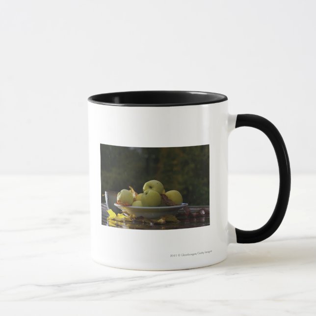 Mug Cuvette de pommes et de feuille (Droite)