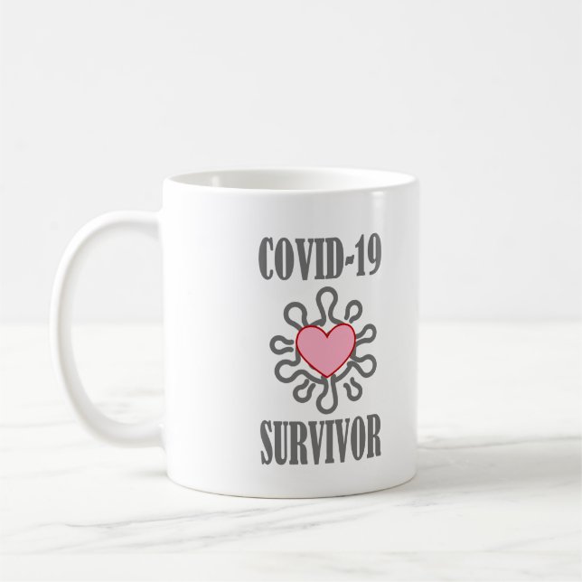 Mug CVID-19 Survivant Corona virus J'ai survécu (Gauche)