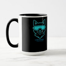 Cyber Guardian Neon Cat - Passionné de cybersécuri