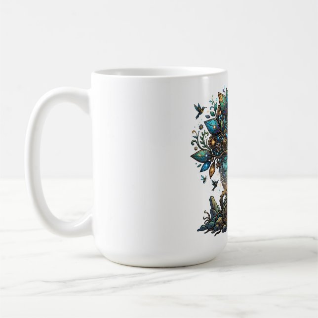 Mug Cybernetic Tree of Life Cosmic Steampunk (Gauche)