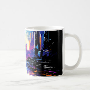Mug Cyberpunk City Skyline futuriste