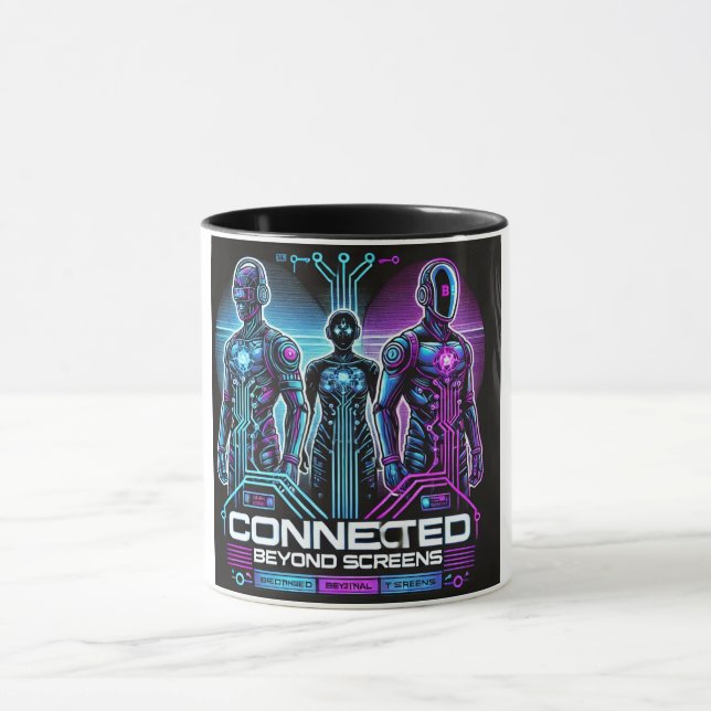 Mug Cyberpunk Tech Friends Digital Bond (Centre)