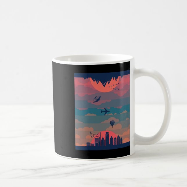 Mug Cycle du lever et du coucher du soleil du jour et  (Droite)