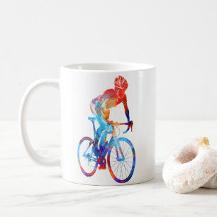 Mug Cycling Road Bicycle Watercolor Painting