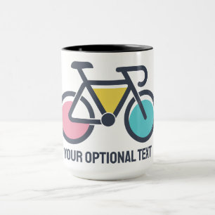 Mug Cyclisme de texte personnalisé