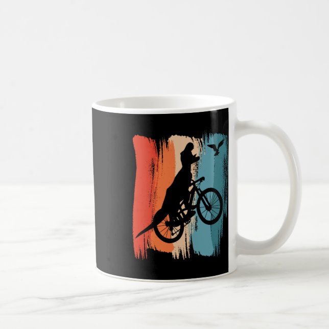 Mug Cyclisme T-rex Dinosaure VTT Dino Riding (Droite)