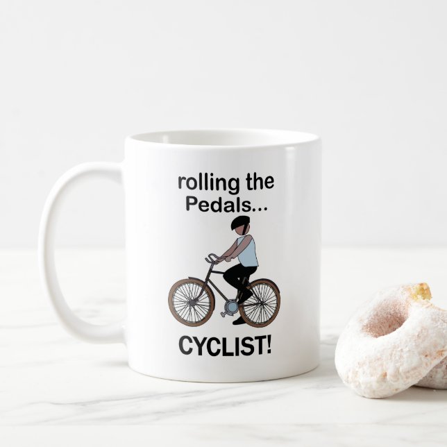 Mug Cycliste Cyclisme Cavalier de bicyclette (Avec donut)