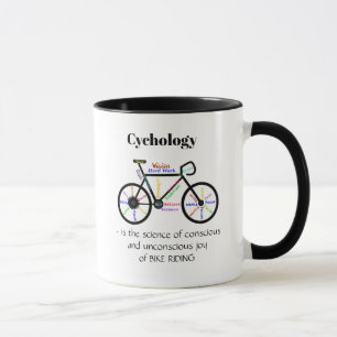 Mug Cycologie la science de la joie du vélo équitation