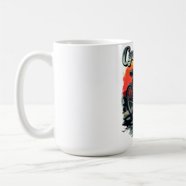 Mug Cycopath : Conception du vélo couché de soleil (Gauche)