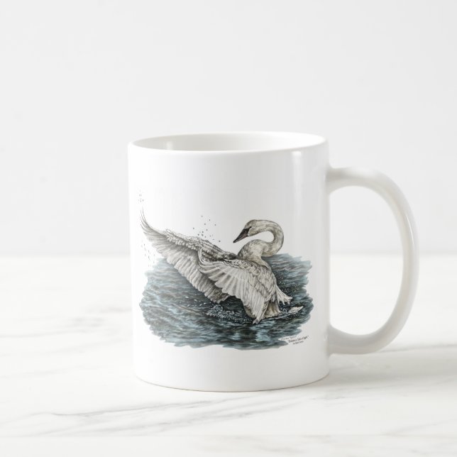 Mug Cygne blanc sur l'eau (Droite)