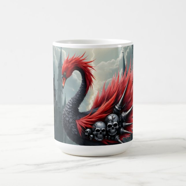 Mug Cygne de la Cathédrale Cramoisi. (Centre)