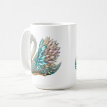 Cygne en Diamant Doré Cristal Brillant
